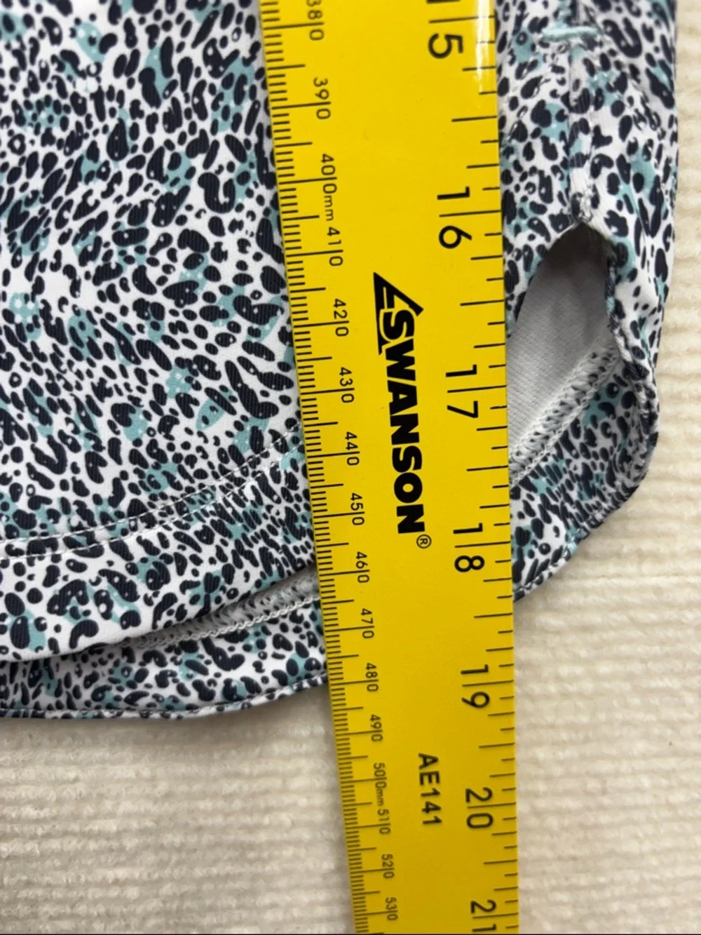 Peter MILLAR | Speckle Mini Skort teal black & White small 18”
